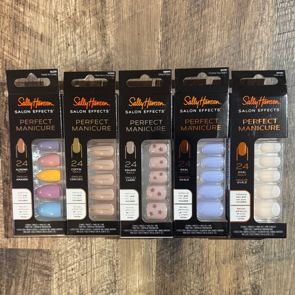 Sally Hansen Salon Effects Perfect Manicure 24 count (Bundle of 5)